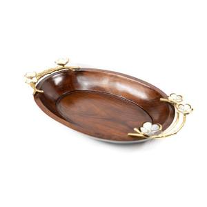 Excelente mano de obra, cuenco de madera para frutas y nueces con mango a juego de exportadores indios - Product Image 3