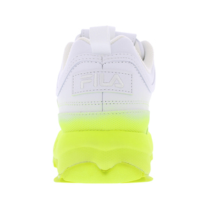 Scarpe da donna Casual per Fila Disruptor II Brights dissolvenza bianco/giallo di sicurezza leggero imbottito morbido - Product Image 3