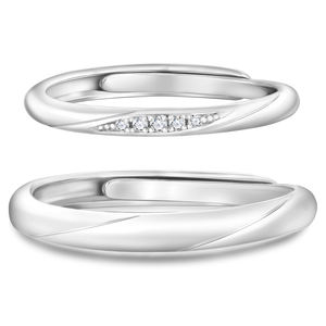 Anillo de Compromiso Redondo con 5 Piedras de Moissanita para Mujer, Claridad VVS1, Diamante Creado en Laboratorio, Oro Blanco de 14K, Anillos de Aniversario de Bodas - Product Image 1