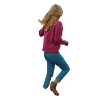 Meistverkaufter Lässiger Herbst-Winter Damen Pullover mit Langen Ärmeln O-Ausschnitt Einfarbig Gestrickter Sweater 100% Acryl Knitterfrei