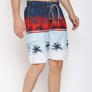 Shorts de Baño para Hombre, Color Azul Marino, Rojo, Azul Hielo, con Estampado Tropical de Palmeras, Protección Solar UPF 50+, Secado Rápido, Ropa de Playa de Alto Rendimiento, de Fábrica - Product Image 2