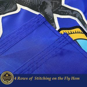 ธงผ้าไหมกลางแจ้งขนาด 3x5 ฟุต รุ่น Pennsylvania ทนทาน ปักลายสองด้าน สำหรับป้ายโฆษณา พร้อมห่วงทองเหลือง แบบธงสามเหลี่ยม สไตล์ USA TOP FLAGS - Product Image 6