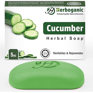 สบู่แตงกวาอ่อนโยนชุ่มชื้นสมุนไพรทำความสะอาดสำหรับผิวแพ้ง่ายฉลากส่วนตัว - Product Image 3