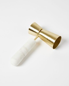 Mesure de barre de marteau 25/50 ml-Double tasse à mesurer en acier inoxydable vintage avec accessoires de barre de poignée Outils de barre de jigger de qualité supérieure - Product Image 6