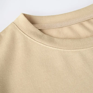 T-shirt décontracté classique en coton pour femme, personnalisable avec logo par sérigraphie, anti-plis, respirant, couleurs personnalisées - Vente en gros - Product Image 3