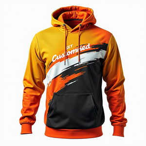 เสื้อฮู้ดดี้โอเวอร์ไซส์สุดเทรนดี้สำหรับผู้ชาย ผ้าคอตตอนผสม รับสกรีนลายแบบซับลิเมชั่น เสื้อสตรีทแวร์ลำลอง ทนทาน นุ่ม สวมใส่สบาย - Product Image 3