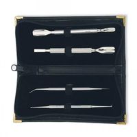 Ensemble de 6 pousse-cuticules durables en acier inoxydable écologique avec poignée antidérapante et coupe-ongles à bords tranchants pour manucure