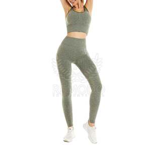Conjunto de Yoga sin costuras de alta calidad para mujer, superventas, conjunto de Yoga hecho de poliéster Spandex para mujer - Product Image 1