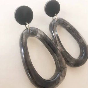 Resin Embroidery Earrings Handmade Stainless Steel Fashion Jewelry for Women Girls Classic Wedding Look High Quality - Product Image 1