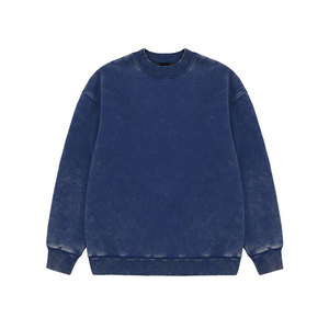 เสื้อฮู้ดคอกลมผ้าคอตตอนสีเรียบแบบวินเทจสำหรับทั้งชายและหญิง - Product Image 6