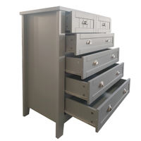 Meubles modernes en bois Armoires de salon Armoire de rangement haute avec 6 tiroirs