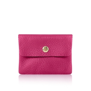 Monedero con botón a presión, cartera pequeña, cuero genuino italiano, hecho a mano, PS461 - Product Image 1
