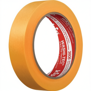 Cinta de Enmascarar WASHI-TEC Premium Goldkrepp 3808, 50 m de Longitud, 30 mm de Ancho, Color Naranja Liso, Rollo KIP, Paquete de 8 - Product Image 3