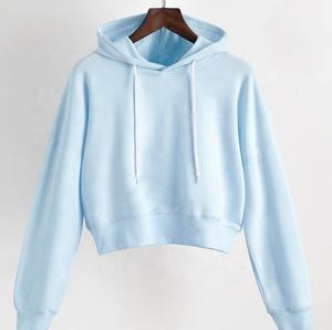 Venta al por mayor de calidad superior cordón capucha 65% algodón 35% poliéster Sky Script con capucha recortada mujeres sudaderas con capucha logotipo personalizado - Product Image 2