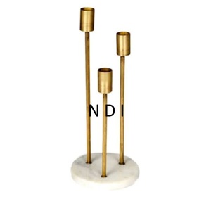 Support de bâton de bougie gravé à la main haut de gamme pour mariage et décoration de la maison support votif de bougie en métal décoratif - Product Image 4