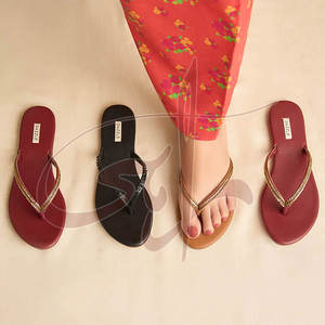 Custom <b>Design</b> High Quality Women Slide -Fashion Trend Anti-Slippery Customizable Genuine Leather Outsole - Product Image 5