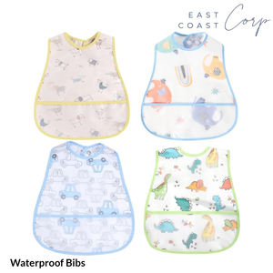 Poche attrape-miettes, bavoir de dentition réglable pour bébé, bavoirs alimentaires animaux sans manches pour bébés - Product Image 2