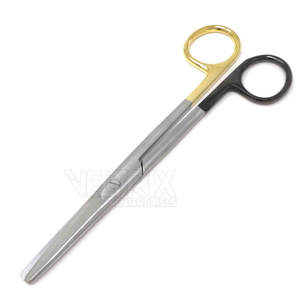 กรรไกรผ่าตัดแบบตรง ยี่ห้อ Mayo ขนาด 5 1/2 นิ้ว ด้ามจับสีทองและดำ ผลิตจากทังสเตนคาร์ไบด์ สำหรับมืออาชีพ - Product Image 4