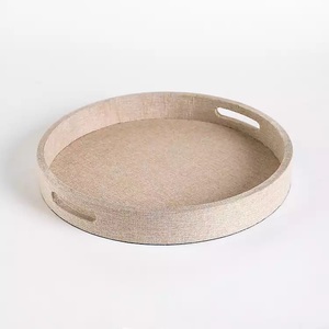 Bandeja DE SERVICIO DE MADERA multiusos con lados elevados y acabado pulido diseñada para aperitivos de té café o almacenamiento de accesorios de bar - Product Image 4