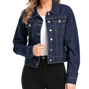 <b>Women's</b> Jacket Cropped <b>Jean</b> Fashion Short Denim Jacket Lightweight Fitted <b>Stretchy</b> with Pockets Fashion Wear - Product Image 6