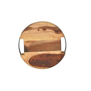 Poignée des deux côtés Bois de manguier Portable Grain Acacia Plaque en bois pour Steak ou Pizza Planche à découper outils de cuisine - Product Image 1