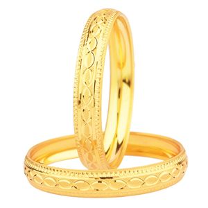 Conjunto de brazalete indio chapado en oro brillante diseñador grabado brazalete pulsera joyería fabrica mayorista - Product Image 1