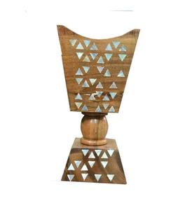 Brûleur d'encens religieux en bois d'acacia avec incrustation de nacre, artisanat indien, parfums arabes - Durable, biologique, 100% naturel, cadeau - Product Image 1
