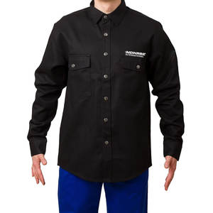 Men's Heavy Duty 100% Cotton Long Sleeve Welding <b>Shirt</b> <b>Flame</b> Resistant and Waterproof Workwear with Breathable Feature - Product Image 1