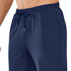 Vente en gros de pantalons pour hommes en tricot de luxe personnalisés pantalons de survêtement en coton avec poche zippée pantalons baggy lourds pour hommes - Product Image 3
