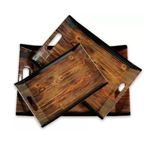 Plateau de service en bois écologique sans danger pour l'eau pour un usage quotidien-Plateau décoratif pour le petit-déjeuner pour la maison et les restaurants plaqué - Product Image 3