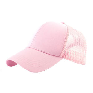 Chapeau de baseball respirant en queue de cheval chapeau de sport anti-soleil en plein air logo personnalisé chapeau de baseball de couleur unie - Product Image 2