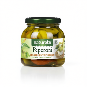 Peperoni Dolci Leggermente Piccanti Conservati in Salamoia Natureta 260g X 12pz Frutta - Product Image 2