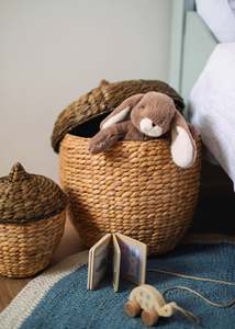 Cesta de Almacenamiento de Ropa Multifuncional Rectangular de Jacinto de Agua Tejida a Mano, Ecológica y de la Mejor Calidad, Hecha en Vietnam, Artesanía HNH - Product Image 5