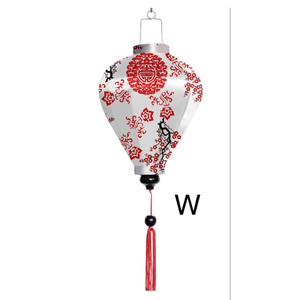 Lanternes en soie de bambou en forme de diamant blanc de haute qualité imperméables et résistantes aux intempéries pour la remise des diplômes de Noël prix bon marché - Product Image 2