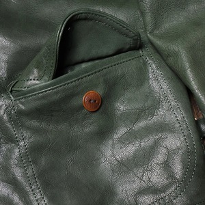 แจ็คเก็ตหนังแพะแท้สำหรับผู้ชายเสื้อโค้ทสั้นเข้ารูปสไตล์ญี่ปุ่นแจ็คเก็ตหนังแท้สำหรับฤดูร้อน - Product Image 4