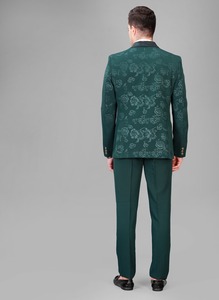 Costume pour homme vert foncé tendance en vente chaude, pour une tenue formelle élégante, des événements du soir et des fonctions de luxe, disponible à la vente - Product Image 4