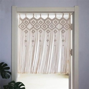 Handmade Home Decor Bohemian Cotton Window <b>Curtain</b> Macrame Door <b>Curtain</b> Use for Boho Wedding Backdrop - Product Image 6