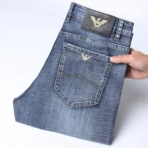 2024 New European and American business men's jeans men's jeans fashion jeans pants factory wholesale