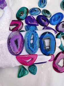 ¡Lote de precio bajo! Ágata druzy Lot Stone cabujón color ágata druzy Smooth Pulido piedra Lote sueltas piedras preciosas fabricación de joyas - Product Image 2