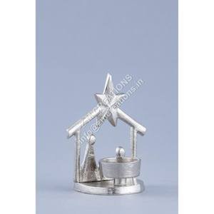 Sculpture de maison en aluminium moderne faite à la main, artisanat en métal, décoration de table, vase - Product Image 4