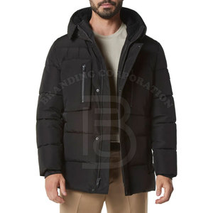 Custom Oversized Hombres Stand Collar Bubble Jacket High Street Style Premium Quality Winter Season Logo Mejor Precio Venta Pakistán - Product Image 1