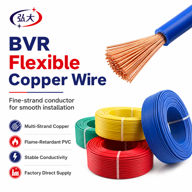 BVR Flexible Stranded Copper Wire PVC Insulated Electric Cable for Building & Power Use IEC Standard CE ISO for 450V/750V