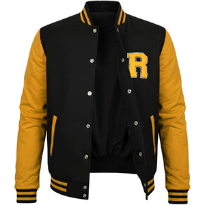 Custom Logo Printed <b>Men's</b> Long Sleeve College Baseball Letterman <b>Jackets</b> 100%Cotton College Baseball <b>Jacket</b> for <b>men</b> - Product Image 5
