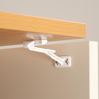 Support de couvercle à verrouillage dissimulé pour armoire, avec petite tête de fixation supérieure, installation par vis uniquement pour armoires et tiroirs, 6 pièces