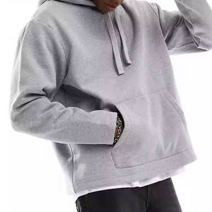 Sudaderas con capucha de gran tamaño personalizadas Sudaderas con capucha de gran tamaño sólido Casual Hip Hop Streetwear Sudadera con capucha de gran tamaño - Product Image 2