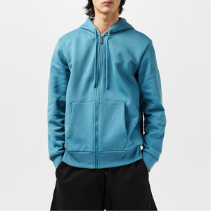 เสื้อฮู้ดสวมหัวแบบเรียบใส่ได้ทั้งชายและหญิงมีซิปมีกระเป๋ามีฮู้ดผ้าฟลีซผ้าฝ้ายหนาสำหรับฤดูหนาว - Product Image 4