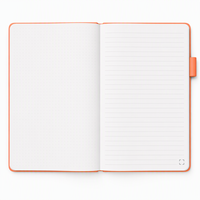 Carnet à couverture rigide personnalisé LABON, couverture mate, coins arrondis, pages lignées à points, format A5, boucle élastique pour stylo, avec stylo inclus, logo personnalisé