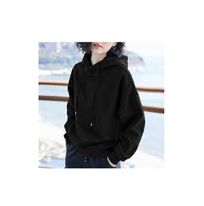 เสื้อฮู้ดผู้หญิง,เสื้อกันหนาวผ้าฝ้ายแบบสวมหัวมีฮู้ดสีพื้น - Product Image 1