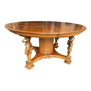 CLASSIC LUXURY DINING ROOM TABLE SOLID WOOD <b>WALNUT</b> WOOD ASSEMBLED HOME & HOTEL USE From INDONESIA 291 - Product Image 1