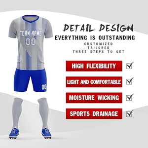 Premium Quality Unisex Soccer Jersey Football Wear Set Custom Sublimation Uniform Breathable Team Kits for Clubs - Product Image 3
